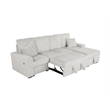 Best Quality Furniture Beige Corduroy Fabric 3pc Sectional with Pullout Bed