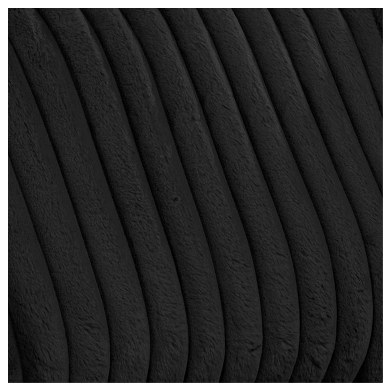 Best Quality Furniture Black Corduroy Fabric 4pc Sectional with Pullout Bed