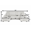 Best Quality Furniture Beige Corduroy Fabric 4pc Sectional with Pullout Bed