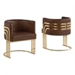 Best Quality Furniture Brown Mocha Faux Leather Leathaire Single Accent Chair