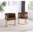 Best Quality Furniture Brown Mocha Faux Leather Leathaire Double Side Chairs