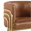 Best Quality Furniture Brown Toffee Faux Leather Leathaire Double Side Chairs