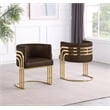 Best Quality Furniture Brown Espresso Faux Leather Leathaire Double Side Chairs