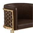 Best Quality Furniture Brown Espresso Faux Leather Leathaire Double Side Chairs