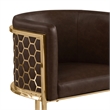 Best Quality Furniture Brown Espresso Faux Leather Leathaire Counter Stools