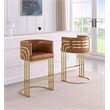 Best Quality Furniture Brown Toffee Faux Leather Leathaire Bar Stools
