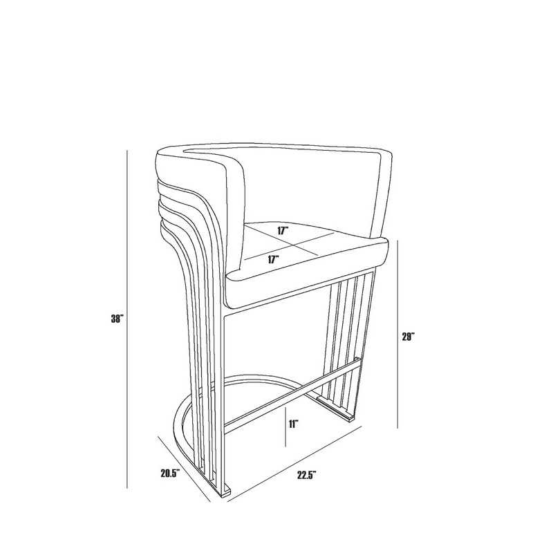Best Quality Furniture Brown Espresso Faux Leather Leathaire Bar Stools