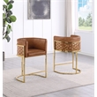 Best Quality Furniture Brown Toffee Faux Leather Leathaire Bar Stool
