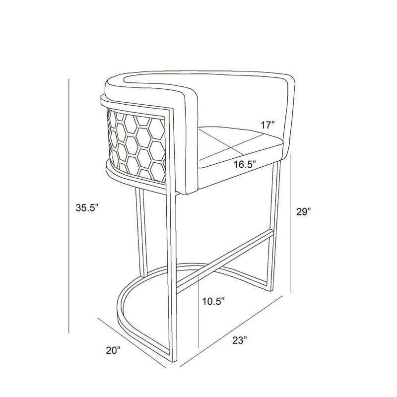 Best Quality Furniture Brown Espresso Faux Leather Leathaire Bar Stool