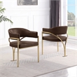Best Quality Furniture Faux Leather Leathaire Dining Chairs in Espresso Brown