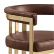 Best Quality Furniture Faux Leather Leathaire Dining Chairs in Mocha Brown
