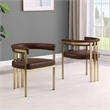 Best Quality Furniture Faux Leather Leathaire Dining Chairs in Espresso Brown