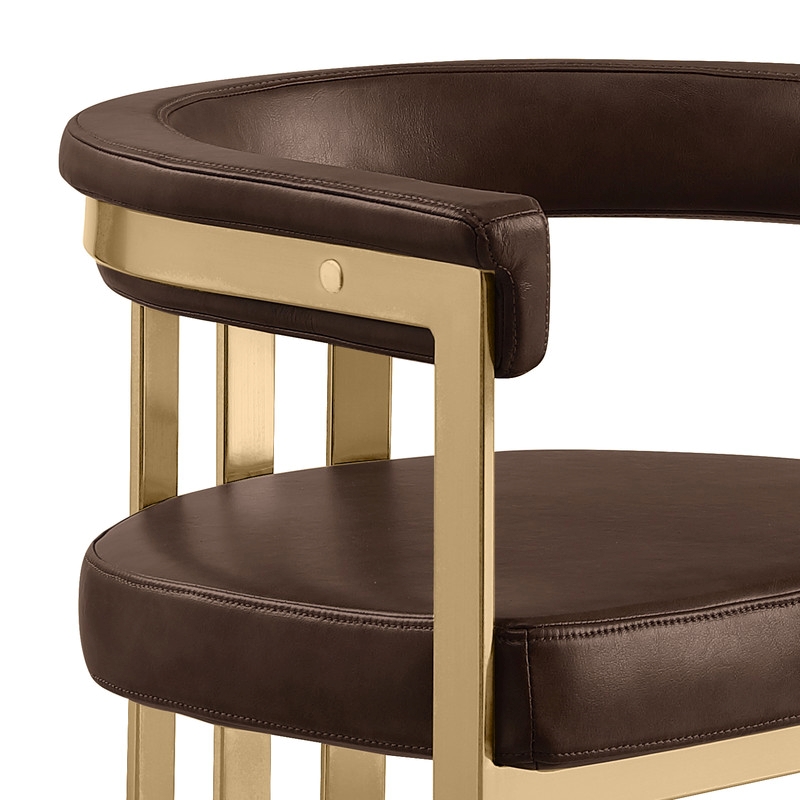 Best Quality Furniture Faux Leather Leathaire Dining Chairs in Espresso Brown
