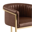 Best Quality Furniture Faux Leather Leathaire Counter Stools in Mocha Brown