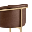 Best Quality Furniture Faux Leather Leathaire Counter Stools in Mocha Brown
