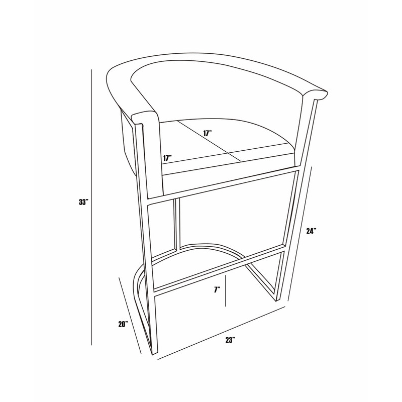Best Quality Furniture Faux Leather Leathaire Counter Stools in Toffee Brown