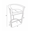 Best Quality Furniture Faux Leather Leathaire Counter Stools in Toffee Brown
