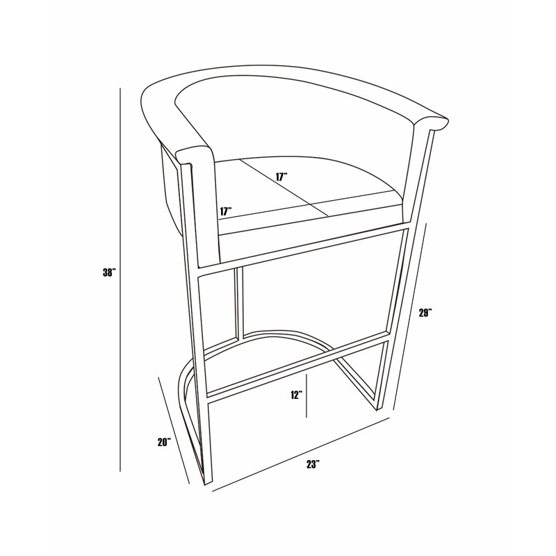 Best Quality Furniture Faux Leather Leathaire Bar Stools in Toffee Brown