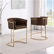 Best Quality Furniture Faux Leather Leathaire Bar Stools in Espresso Brown