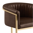 Best Quality Furniture Faux Leather Leathaire Bar Stools in Espresso Brown