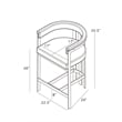 Best Quality Furniture Leathaire Counter Stools with Gold Iron Chrome Base