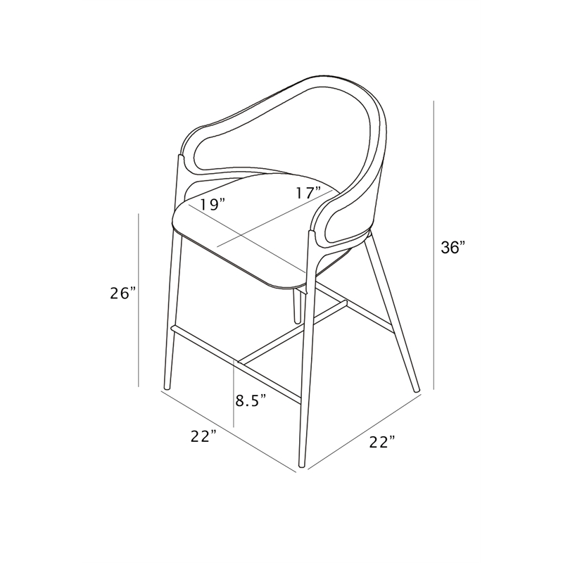 Best Quality Furniture Leathaire Counter Stools with Gold Iron Chrome Base