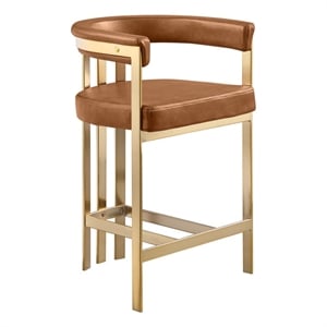 Best Quality Furniture Leathaire Bar Stool with Gold Iron Chrome Base