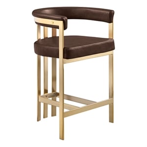 Best Quality Furniture Leathaire Bar Stool with Gold Iron Chrome Base