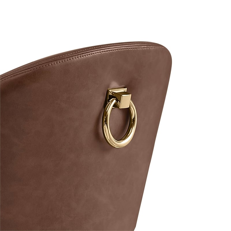 Best Quality Furniture Leathaire Bar Stool with Gold Iron Chrome Base