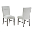 Best Quality Furniture Set of 2 Rustic Gray Wood Dining Chairs with Upholstery