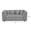 Best Quality Furniture 2pc Sofa & Loveseat Set in Rich Gray Boucle Fabric
