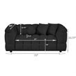 Best Quality Furniture 2pc Sofa & Loveseat Set in Black Boucle Fabric