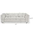Best Quality Furniture 2pc Sofa & Loveseat Set in Cream Boucle Fabric
