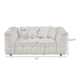 Best Quality Furniture 2pc Sofa & Loveseat Set in Cream Boucle Fabric