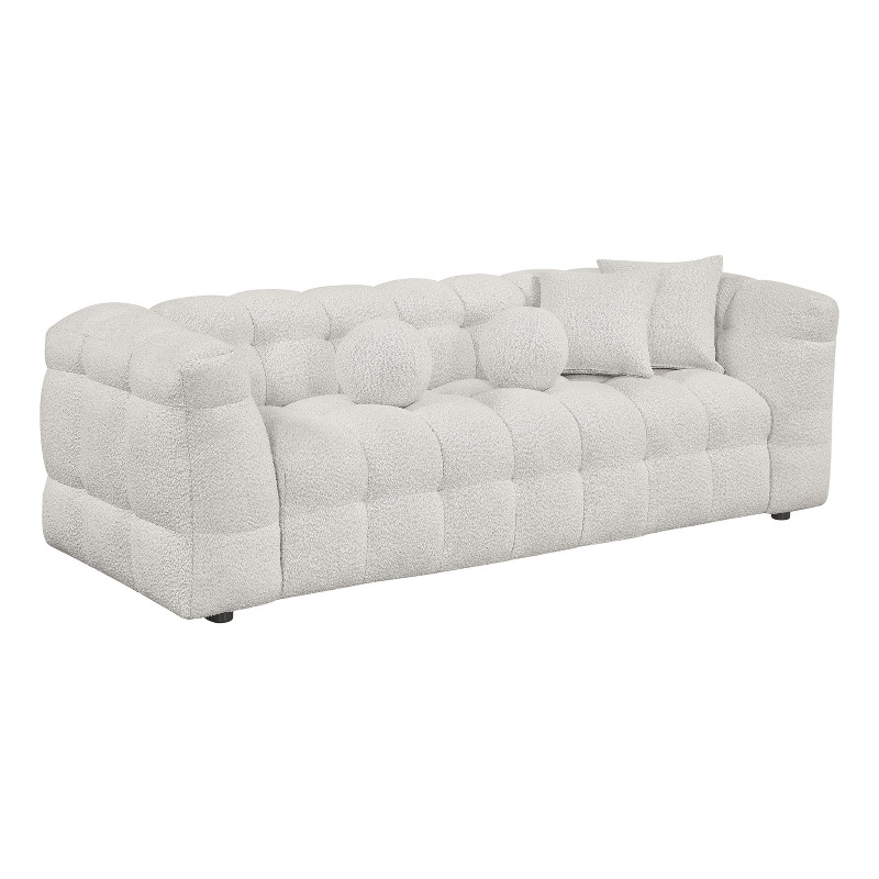 Best Quality Furniture 3 Seater Sofa in Cream Boucle Fabric