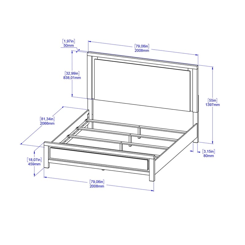 Best Quality Furniture Light Brown Oak Wood Bedroom Set with Charging Station