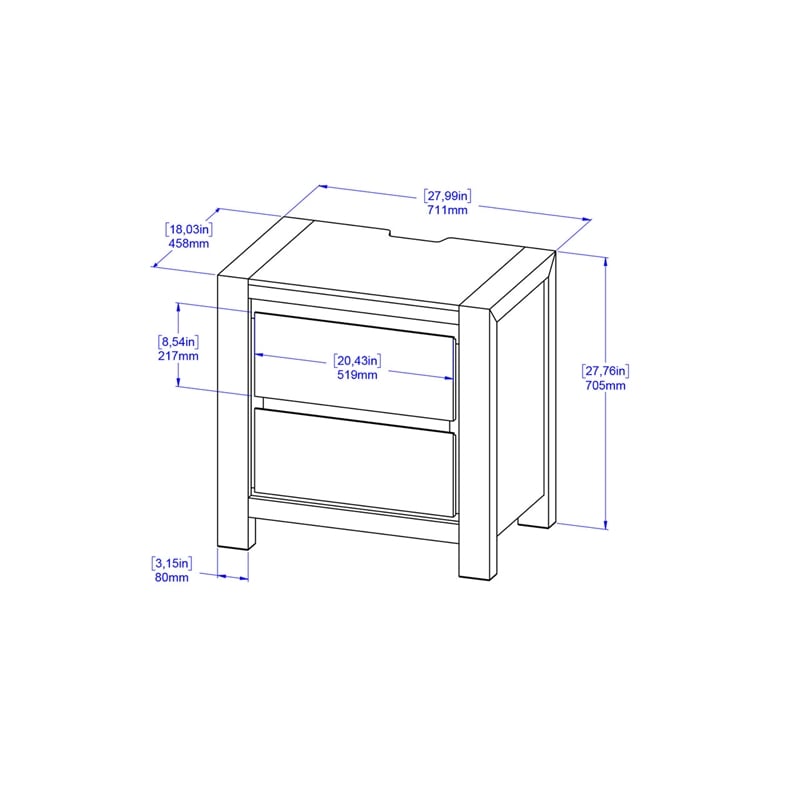 Best Quality Furniture Light Brown Oak Wood Bedroom Set with Charging Station