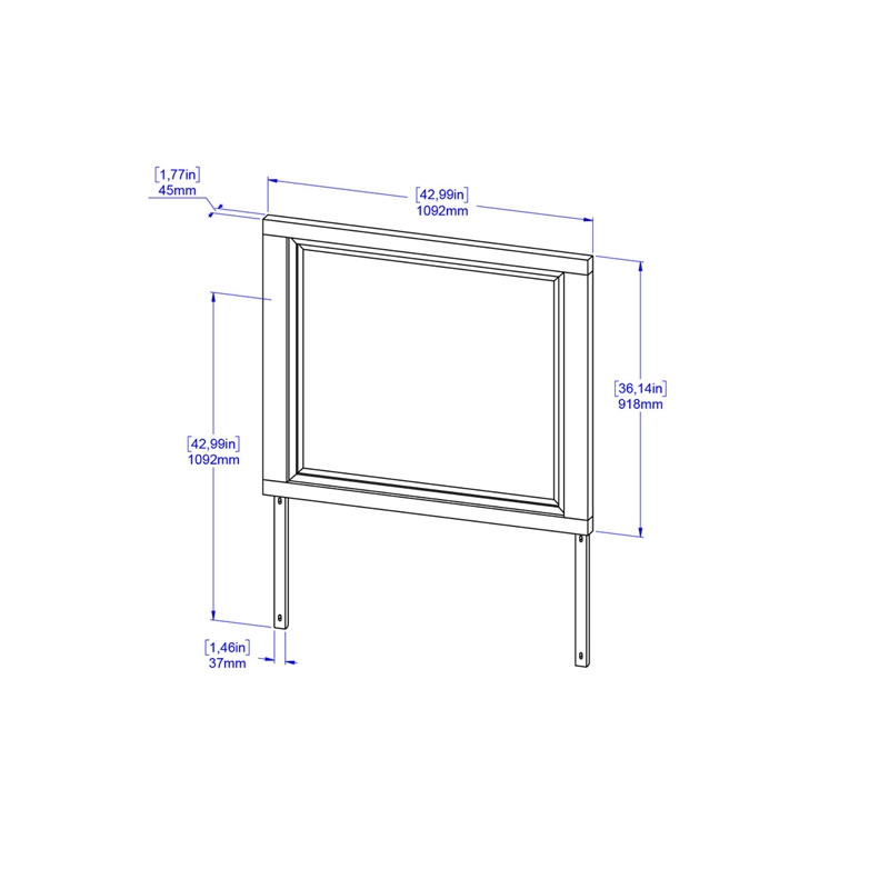 Best Quality Furniture Light Brown Oak Wood Bedroom Set with Charging Station