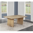 Best Quality Furniture Light Brown Oak Wood Dining Table w Double Pedestal Base