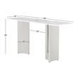 Best Quality Furniture 3pc White Marble Coffee Table Set with Stainless Steel