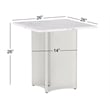 Best Quality Furniture White Marble End Table with Stainless Steel Base
