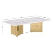 Best Quality Furniture White Marble Coffee Table with Stainless Steel Base