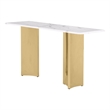Best Quality Furniture White Marble Console Table with Stainless Steel Base