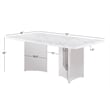 Best Quality Furniture 72 x 42 White Marble Dining Table with Stainless Steel