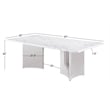Best Quality Furniture 87 x 42 White Marble Dining Table with Stainless Steel