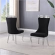 Best Quality Furniture Black Boucle Fabric Chairs with Silver Iron Frame