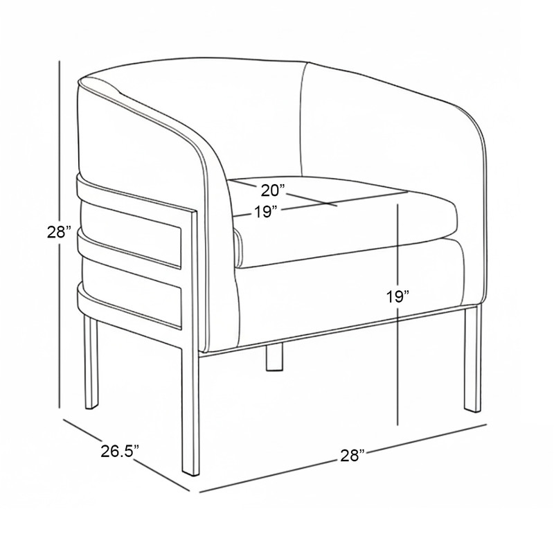 Best Quality Furniture Cream Teddy Fabric Accent Chair with Gold Iron Base