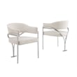 Best Quality Furniture 7 Piece White Marble Dining Set with Stainless Steel Base