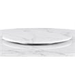 Best Quality Furniture 5 Piece White Marble Dining Set with Stainless Steel Base