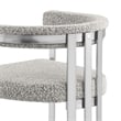 Best Quality Furniture 7 Piece White Marble Dining Set with Stainless Steel Base